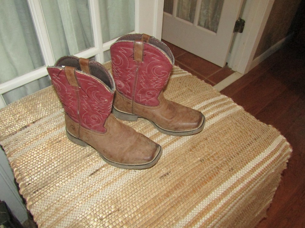 Durango Kids 8″ Boots Size 3 M Briar Brown Brick Red Cowboy Style DBT0222TS