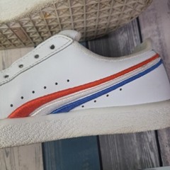 Puma Clyde Core Leather Casual Red White & Blue Shoes Low Top Sneakers Size 6C
