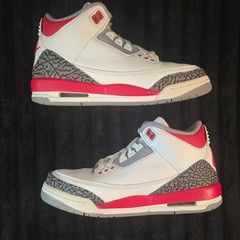 Jordan Air Jordan 3 Retro GS White Gray Red Leather Mid Top 5.5Y DM0967-160
