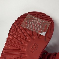 UGG Kids Red Suede Bootie Shearling Lined Lace Zip US 8 EU 25