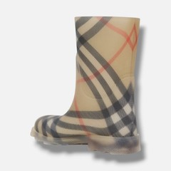 Burberry Unisex Kid’s Beige Marsh Check Rain Boots Shoes Size EU:26 US:9.5