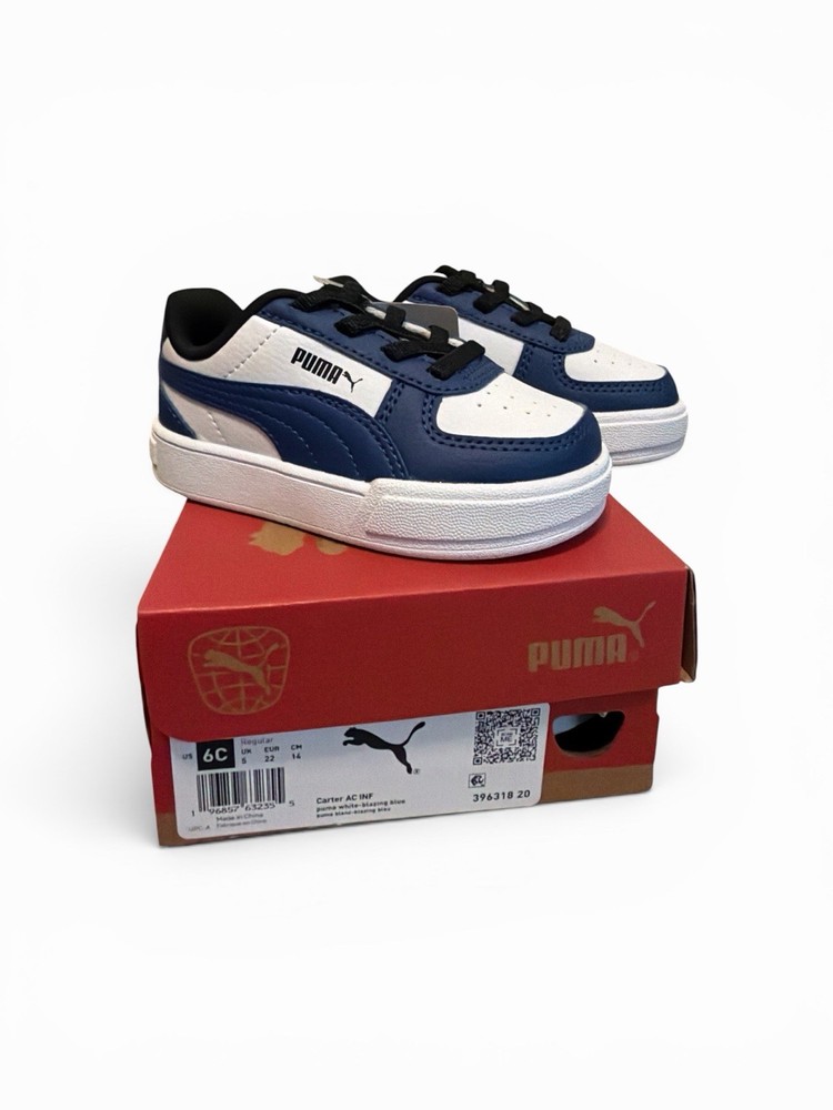 PUMA Caven 2.0 Shoes Toddler Size 6C Blue White Synthetic Sneakers. New In Box.