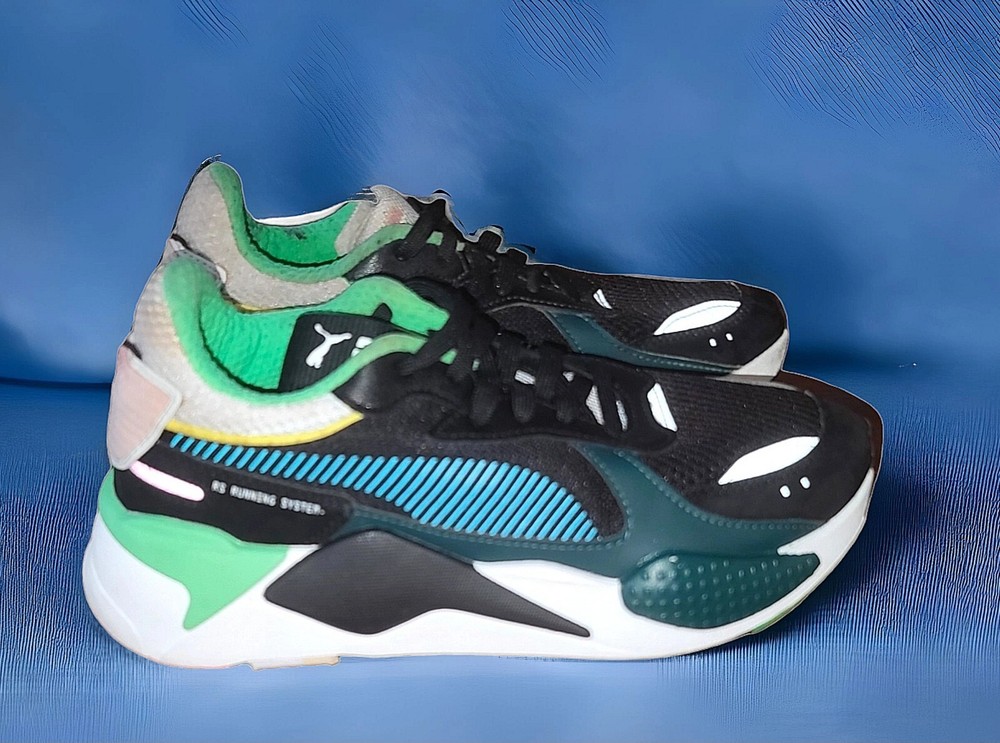 Puma RS-X “Toys” Black, Blue, Green, Size 5.5 Youth, 369628-01