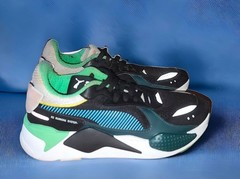 Puma RS-X “Toys” Black, Blue, Green, Size 5.5 Youth, 369628-01