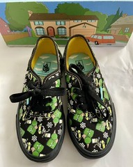 Vans The Simpsons Glow in Dark Bart Toddler Sz 1 Skateboard Skeleton Atom