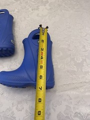 Crocs Toddler Handle It Rain Boots Size C7 Blue Waterproof Reflective Heel