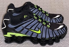 NIKE Shox TL Blue Black Volt Silver Run Walk Sneakers Shoes Mens Youth Kids Sz 4