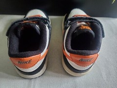 Rare Nike Dunk Low White Orange Black HALLOWEEN 304846-182 Toddler Size 5c