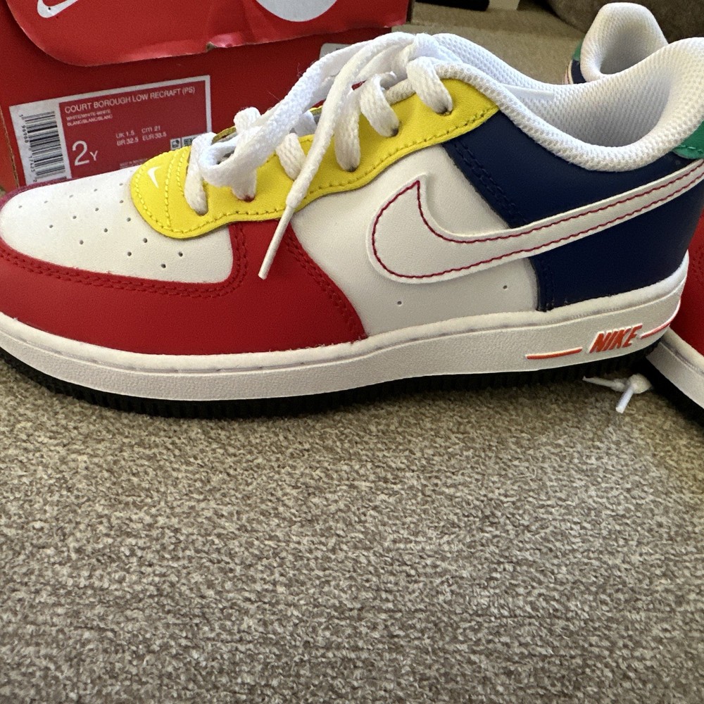 2Y Nike Air Force 1 ’07 LV8 White Red Blue Multicolor FN6980-657