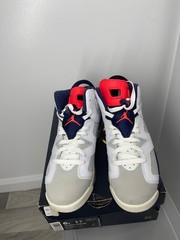 NIKE AIR JORDAN 6 RETRO GS TINKER WHITE SNEAKERS SIZE 6Y 384665-104