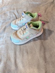 Nike Star Runner Kids Hook & Loop Sneakers US 7 Gray Blue Pink Running 0022