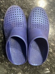 CALZURO Binhos Padova Blue Clogs Side Holes 34-35 US Size 4 Kids Made In Italy