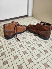 B B Walker Childrens Brown Suede Leather Lace-Up Boots 8.5″ Insole Ankle Vintage