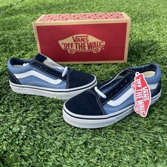 Vans Kids Old Skool Low Top Sneakers Navy True White US 1.0 NIB