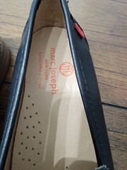 MARC JOSEPH NEW YORK Leather Loafer with Gold Embroidered Star Black Nappa 4.5