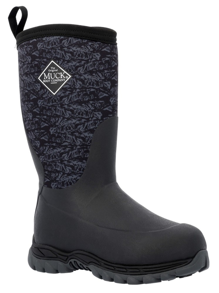 Muck Kid’s Rugged II Boot – Black/Mountain Terrain Print