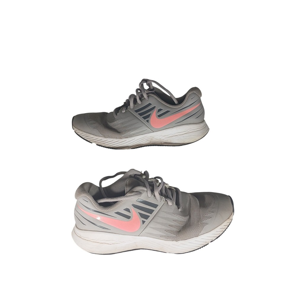 Nike Star Runner GS 5Y Gray Pink Running Shoes 907257-002 Sneakers Athleisure