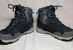 Vasque Kids Breeze AT UltraDry Waterproof Hiking Boots Youth 3 Gray Teal Excelle