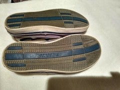 Sperry Top-Sider CRUZ – size 1M / 32.5 EUR – Grey leather trim, light blue canva