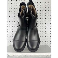 Art Class Black Harness Boots Kids Size 5 Chunky Lug Sole Side Zip Ankle Boots