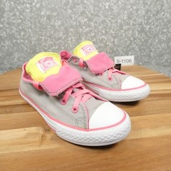 Converse Chuck Taylor All Star Sneakers Junior 3 Gray Pink Double Tongue 640578F