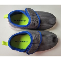Carter’s Lorena Kids Grey Blue Mesh Hook and Loop Sneakers Size 8M CF22B06H