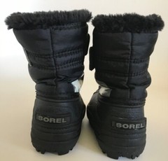 Sorel Childrens Snow Boots Polar Bear Black Warm Waterproof Like New