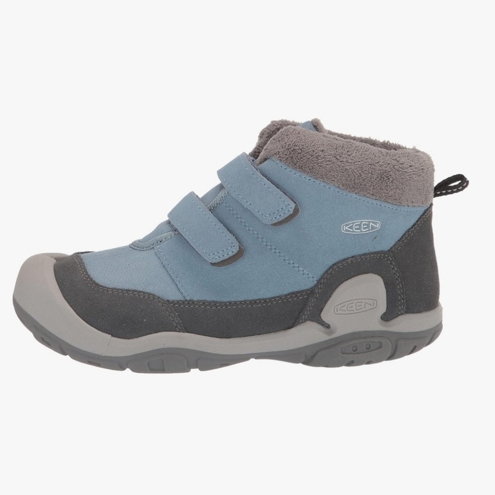 Kid’s KEEN Unisex Knotch Chukka DS Mid Height Insulated Boots Size 5 – Blue Gray