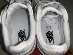 NEW Vans Seldan Kids Platform Shoes Sneaker Sz 2 WHITE Canvas SHIPS TODAY
