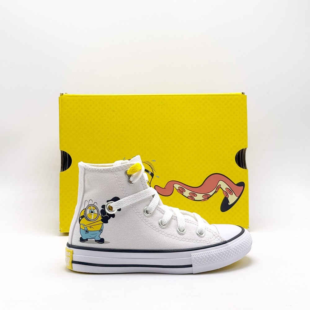*NEW* Pre-School Kids CONVERSE ALL STAR X Minion (PS) WHITE / YELLOW(A21405C) 👍