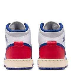 Big Kid’s Jordan 1 Mid White/Deep Royal Blue (DQ8423 102)