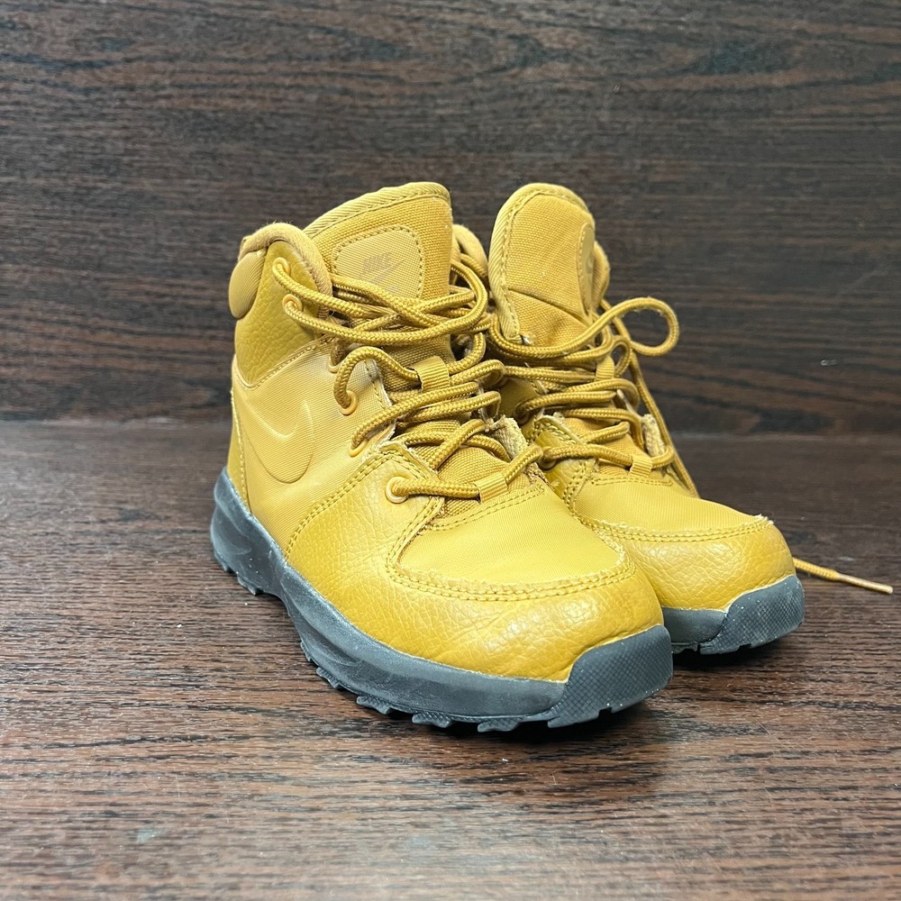 Nike Manoa LTR Kids‘ Boots Size 13C Wheat Gold High Top Leather Sneakers
