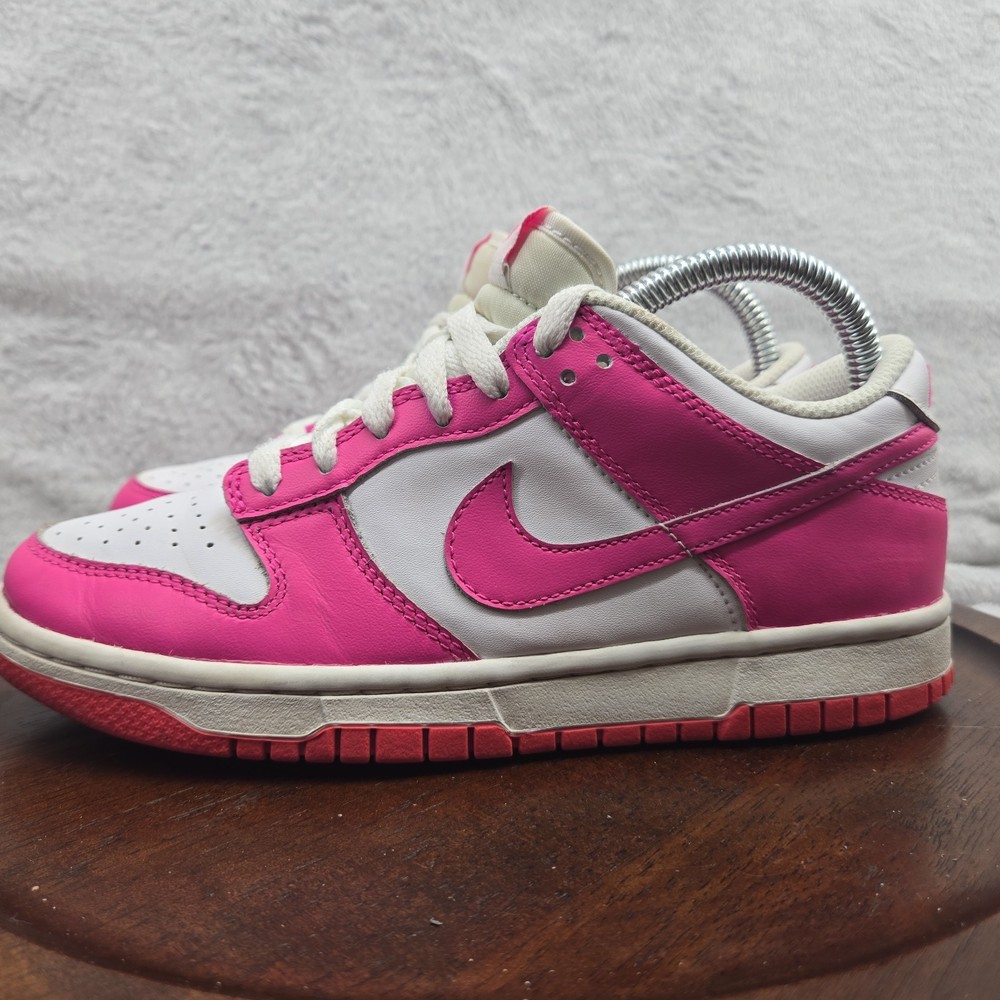 Nike Dunk Pink Low Laser Fuchsia White Shoes Size 5Y Or W6.5 FB9109-102 Sneakers