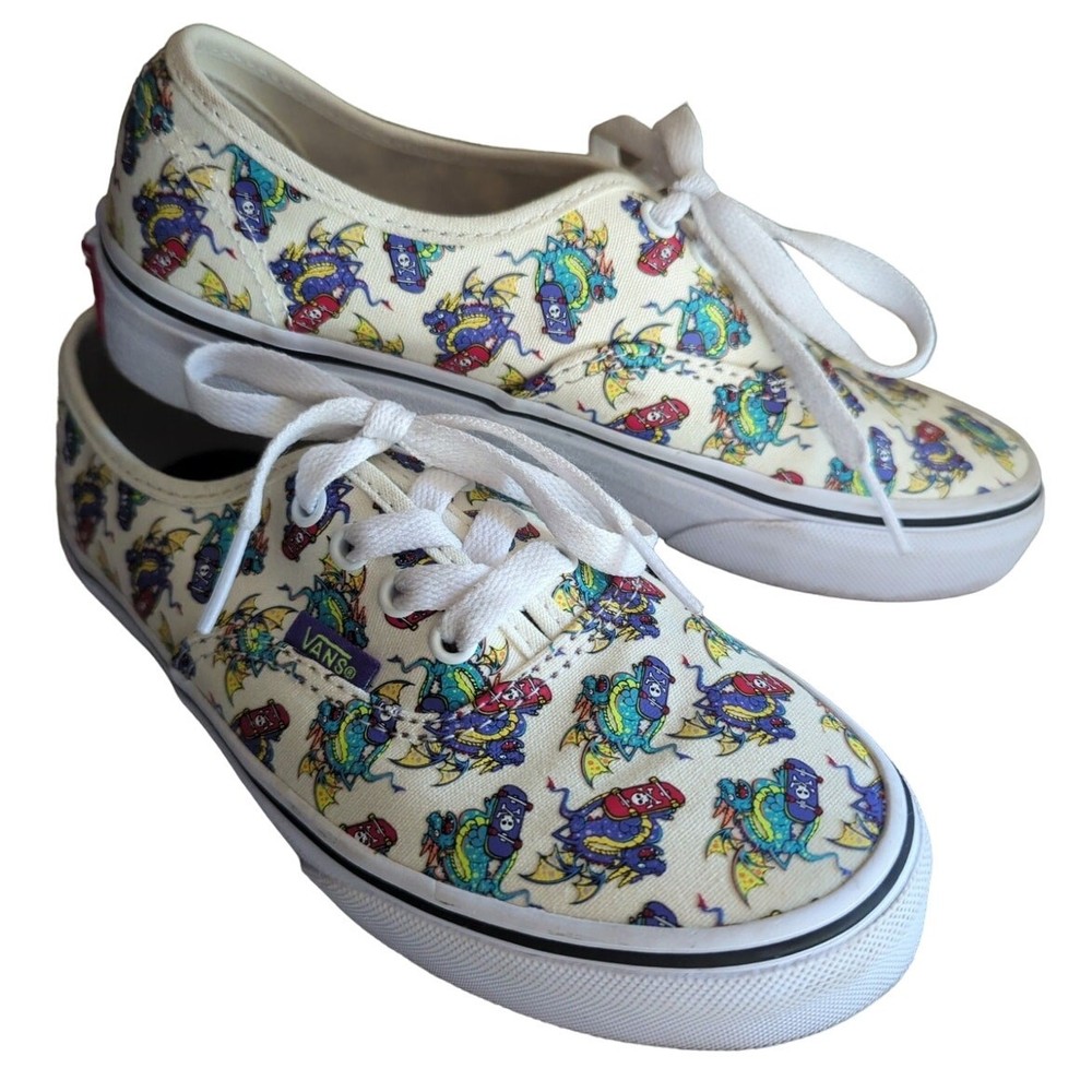 VANS OFF THE WALL Dragon on Pirate Skateboard Youth Sneakers Size 3