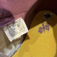 Jordan Air Jordan 1 High Top Leather Lace-Up Mens Sneakers Purple Yellow (8)