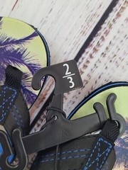 NWT Walmart Comfort Footbed Palm Tree Flip Flops Kids Size 2-3
