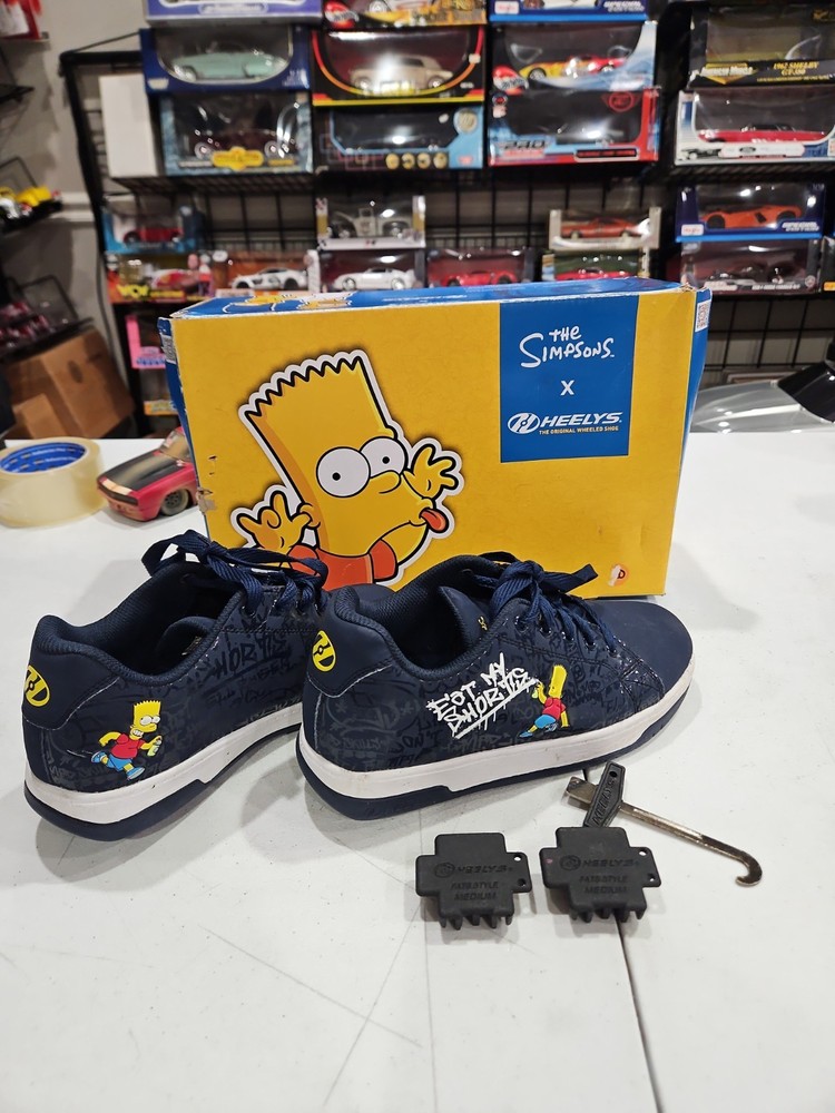 Bart Simpson Heelys Skater Sneakers Size 5 Youth – USED CONDITION