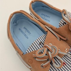 Sperry Authentic Original 2-Eye Boat Shoe Kids‘ Nautical Print Size US4M EU36