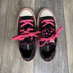 Converse Chuck Taylor All Star Double Tongue Sneakers Black Pink Youth US Size 3
