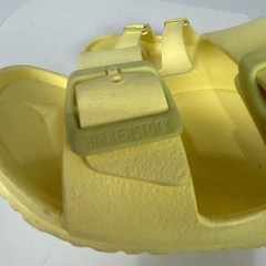 Birkenstock Sandals Youth 34 Arizona Eva Slip On Buckle Strap Slide Yellow Flats