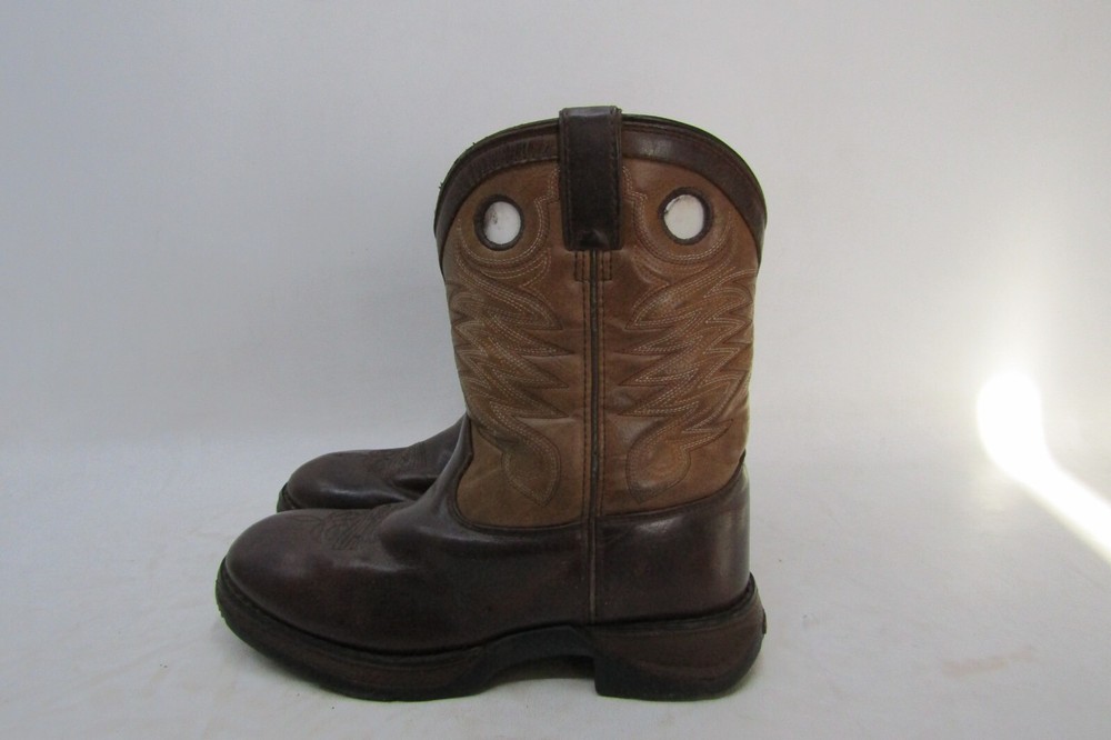 Durango Youth Size 2.5 D Brown Leather Buckaroo Cowboy Western Boots