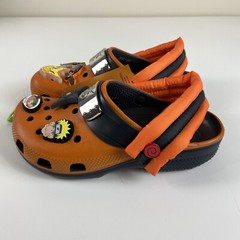 CROCS Orange NARUTO SHIPPENDUN Children Size C11 C12 C13 J2 J3 Lights Up NWT