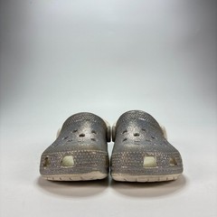 Crocs Classic Glitter Clog White Sparkly Slip On Comfort Shoes 206992 Youth Sz 8