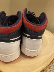 Nike Air Jordan White Navy Blue Red Mid BQ6931-104 Youth 7Y