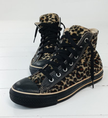 Converse Chuck Taylor All Star High Top Leopard Print Sneakers Youth Size 3