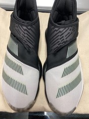 Adidas Harden B/E3 Ortholite Ankle High Laces & Strap White Green Black Size US7