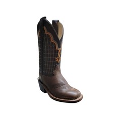 Old West Kid’s Stitching Cowboy Boot Brown – BSC1865