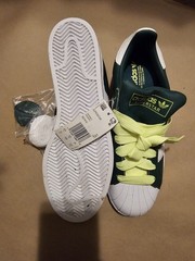 Adidas Superstar Collegiate Green Cloud White Athletic Lifestyle Shoes Sz 10 Men