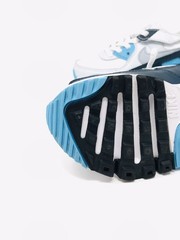 Nike Air Max 90 leather Summit White/Black/Blue 8C Kids Sneakers
