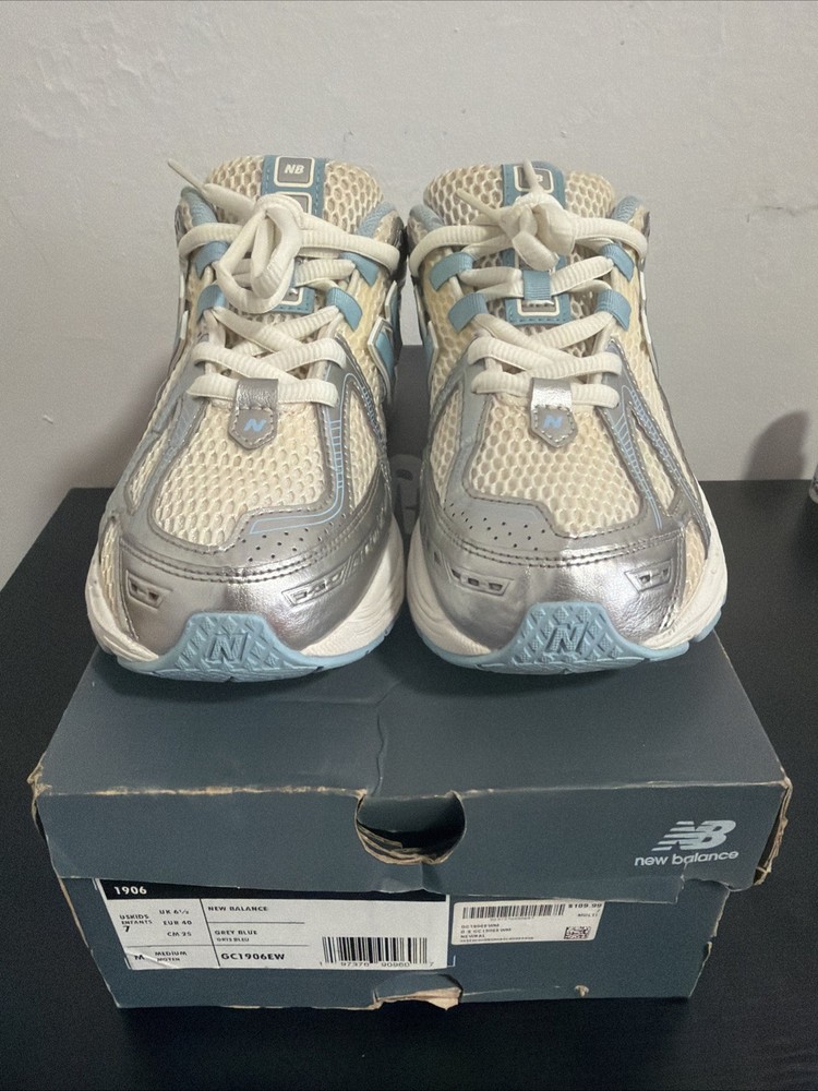 New Balance 1906R White Silver/Blue GC1906EW Size 7 With Box